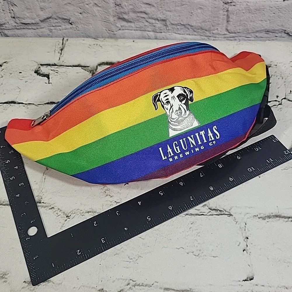 Lagunitas Brewing Rainbow‎ Striped Fannypack Waist Hip Bag Advertising Promo